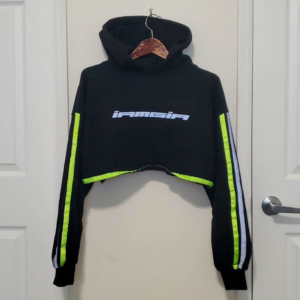 Black & Neon Designer Hoodie